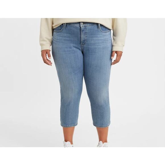 Levi's 311 Shaping Skinny Capris Slate Edge - Light Wash Hypersoft 24W - Picture 1 of 14